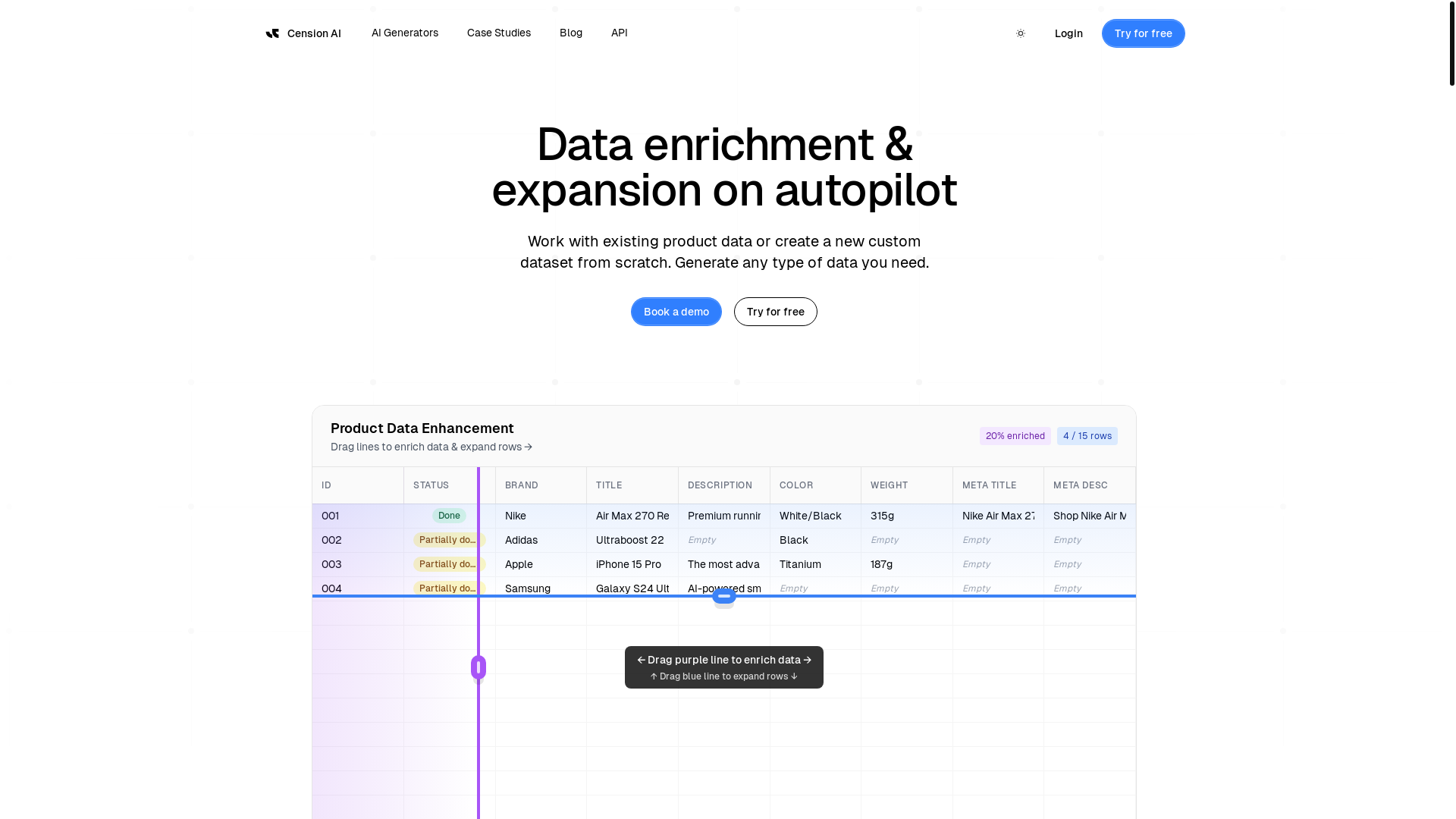 website screenshot of https://launchcension.com/