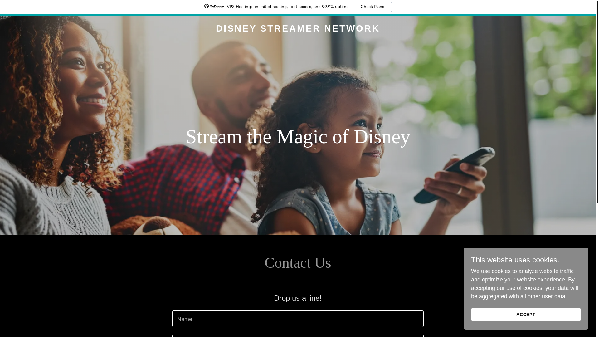 website screenshot of https://disneystreamernetwork.com/