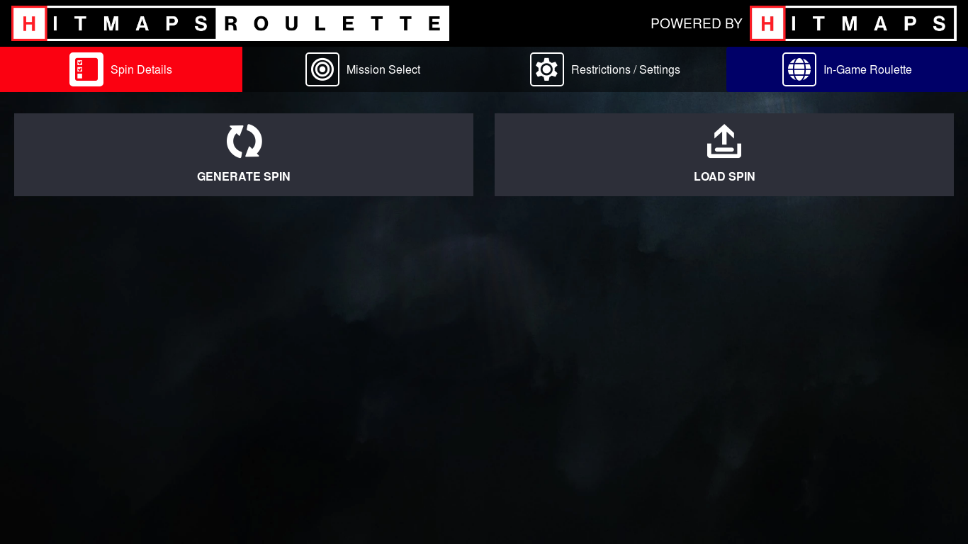 website screenshot of https://hitmaps-roulette-frontend.pages.dev/