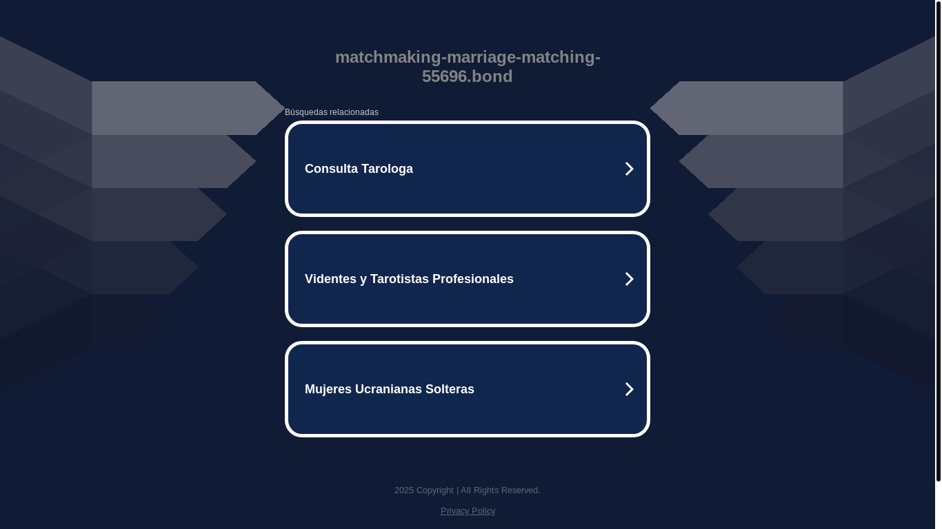 website screenshot of https://matchmaking-marriage-matching-55696.bond/