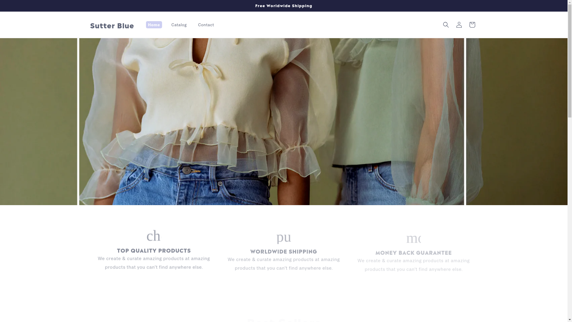 website screenshot of https://sutterblue.com/