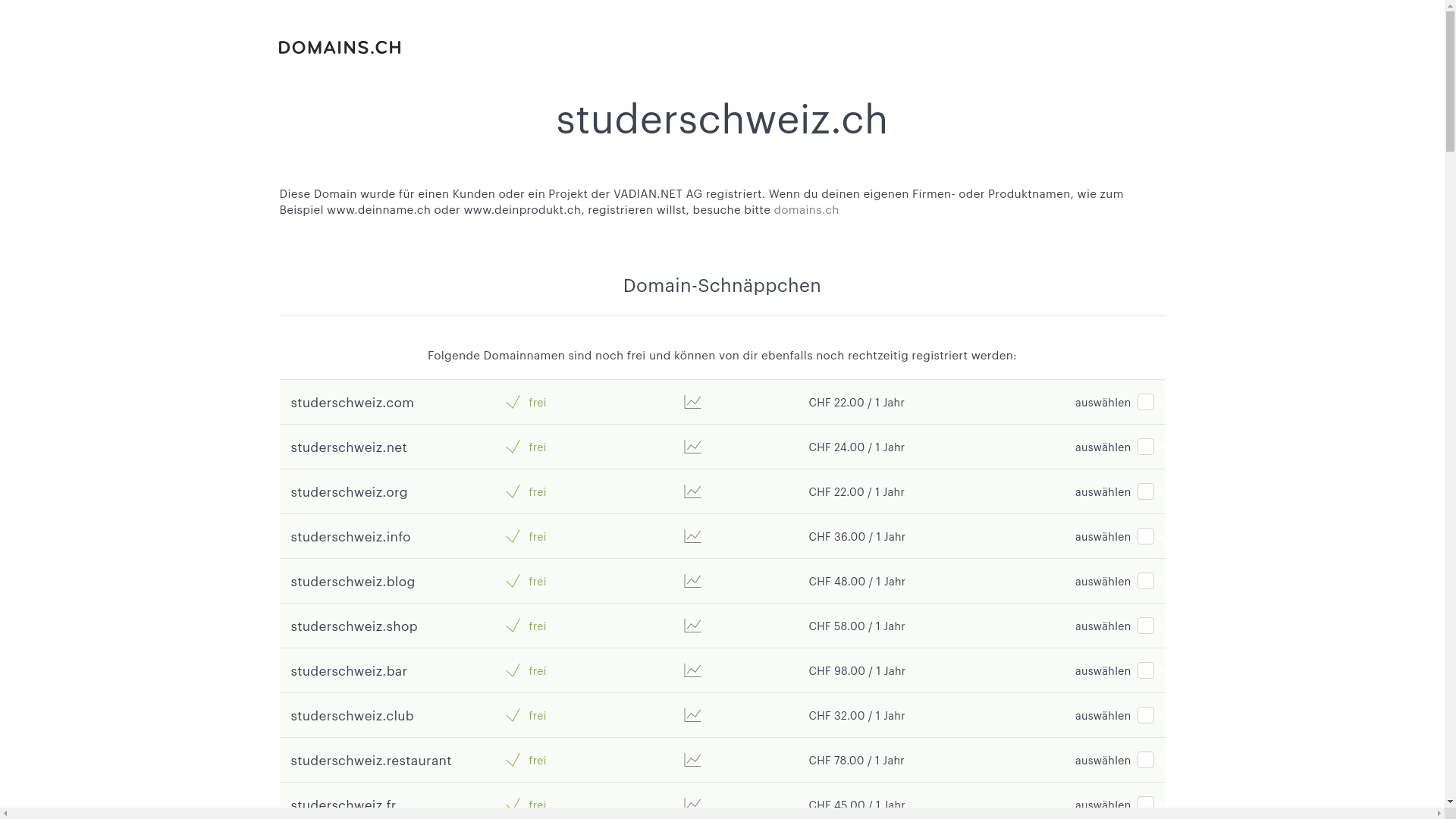 website screenshot of https://studerschweiz.ch/