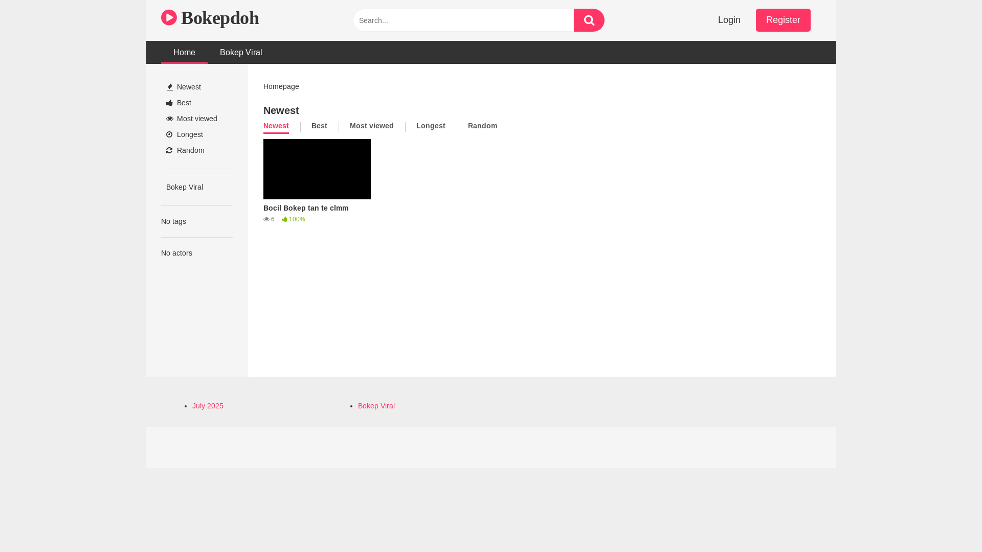 website screenshot of https://bokepdoh.pro/