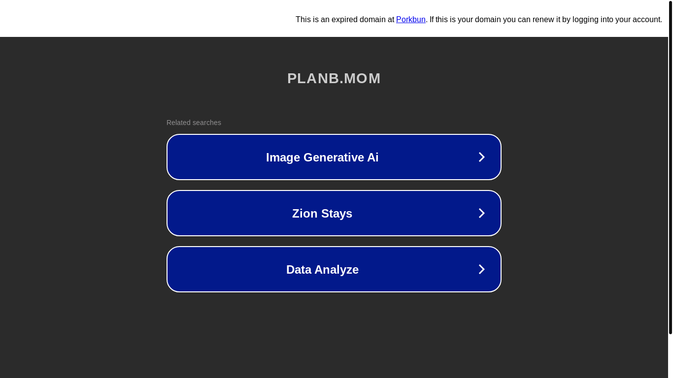 website screenshot of https://m.planb.mom