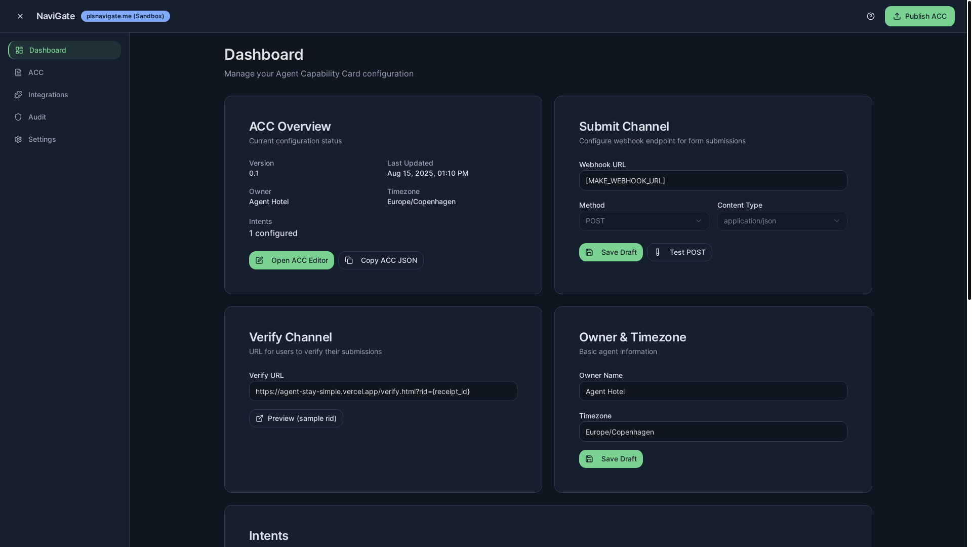 website screenshot of https://plsnavigate.me/