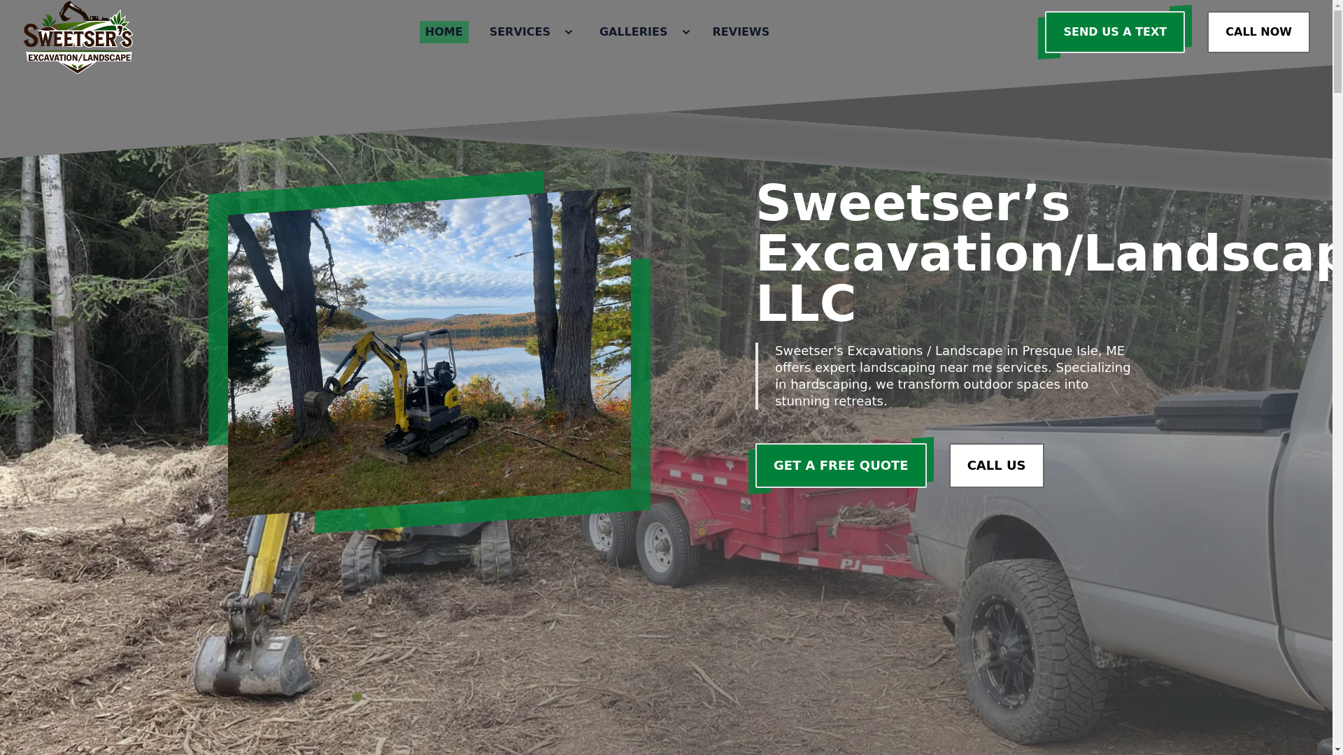 website screenshot of https://sweetswerexcavation.com/
