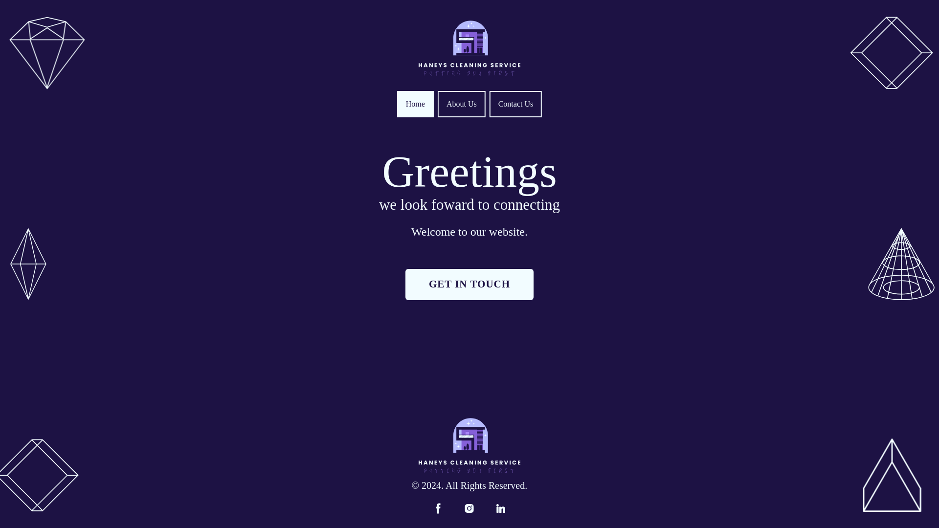website screenshot of https://haneyscleaningservice.com/