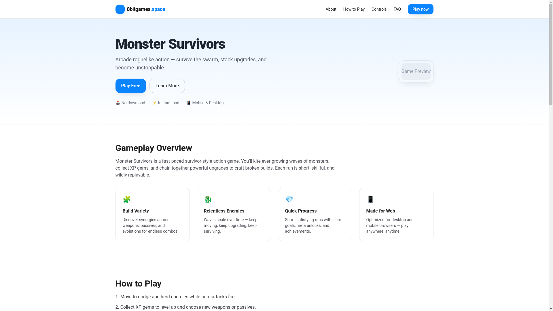 website screenshot of https://monstersurvivors-c7g.pages.dev/