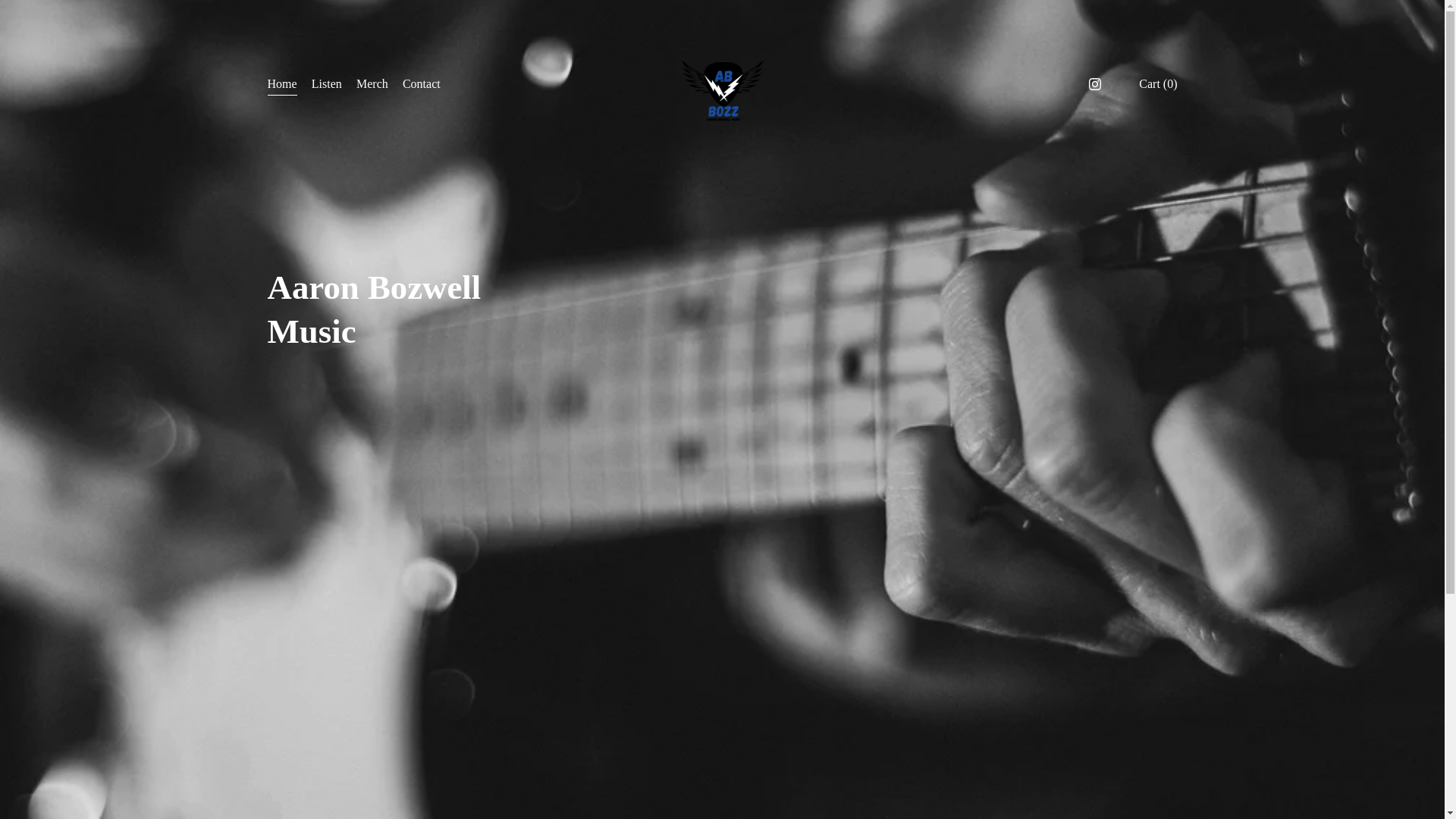 website screenshot of https://aaronbozwellmusic.com/