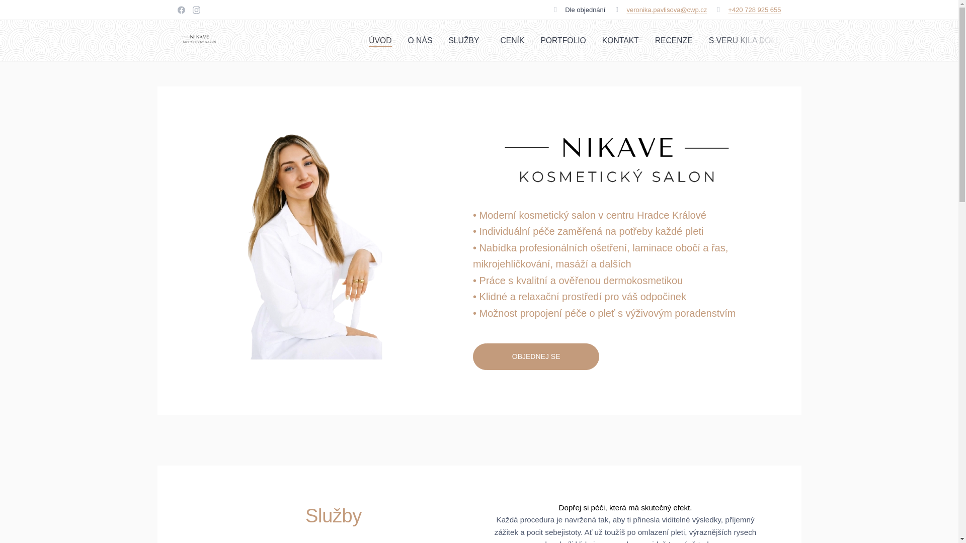 website screenshot of https://salonnikave.cz/
