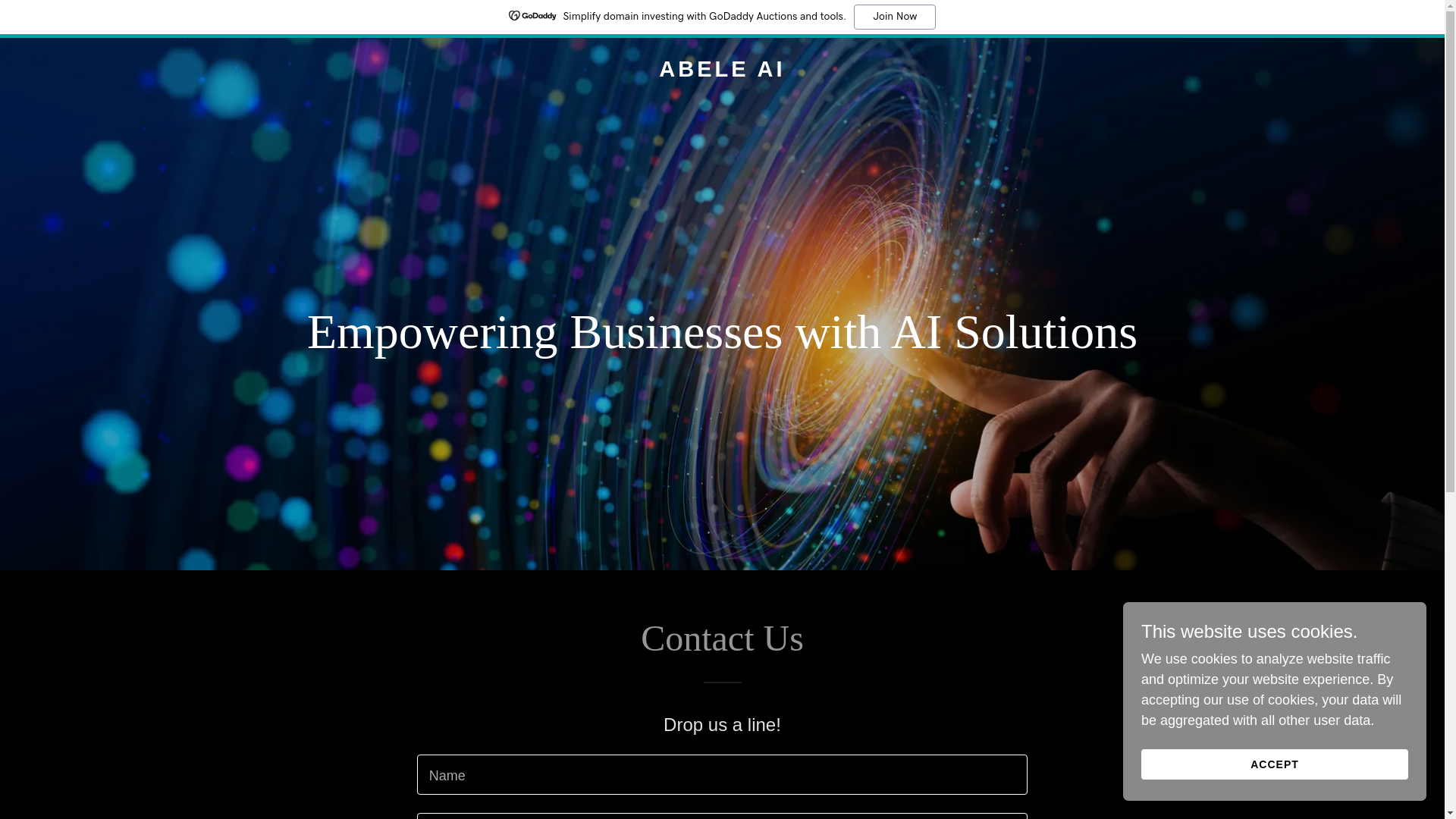 website screenshot of https://abele.ai/