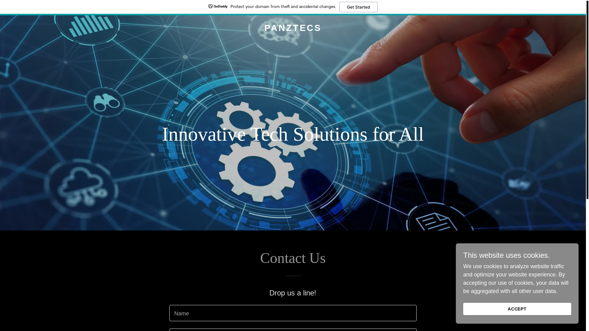 website screenshot of https://panztecs.com/
