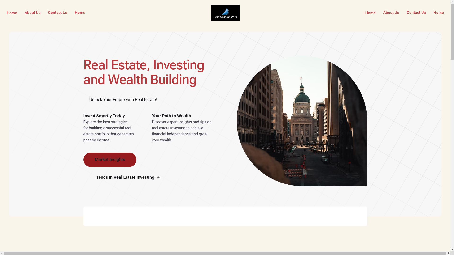 website screenshot of https://peakfinancialoftn.com/