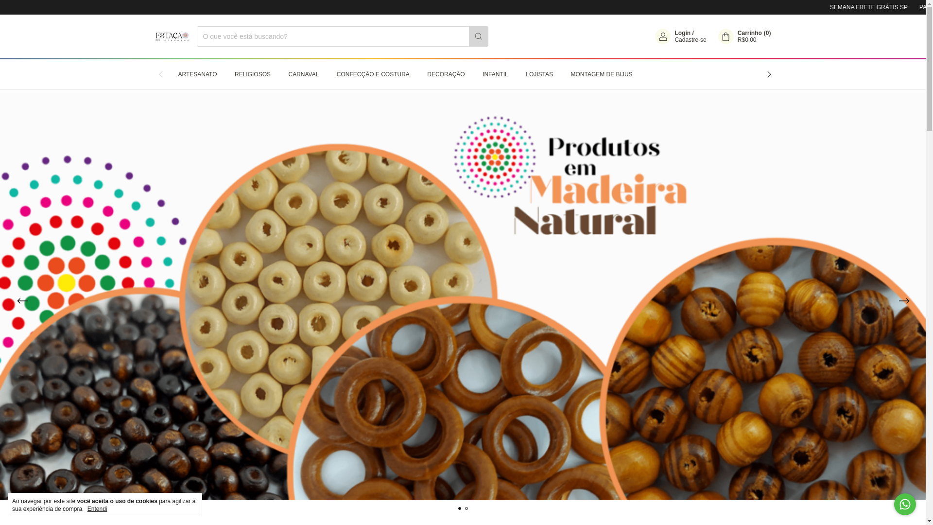 website screenshot of https://estacaodasmissangas.com.br/