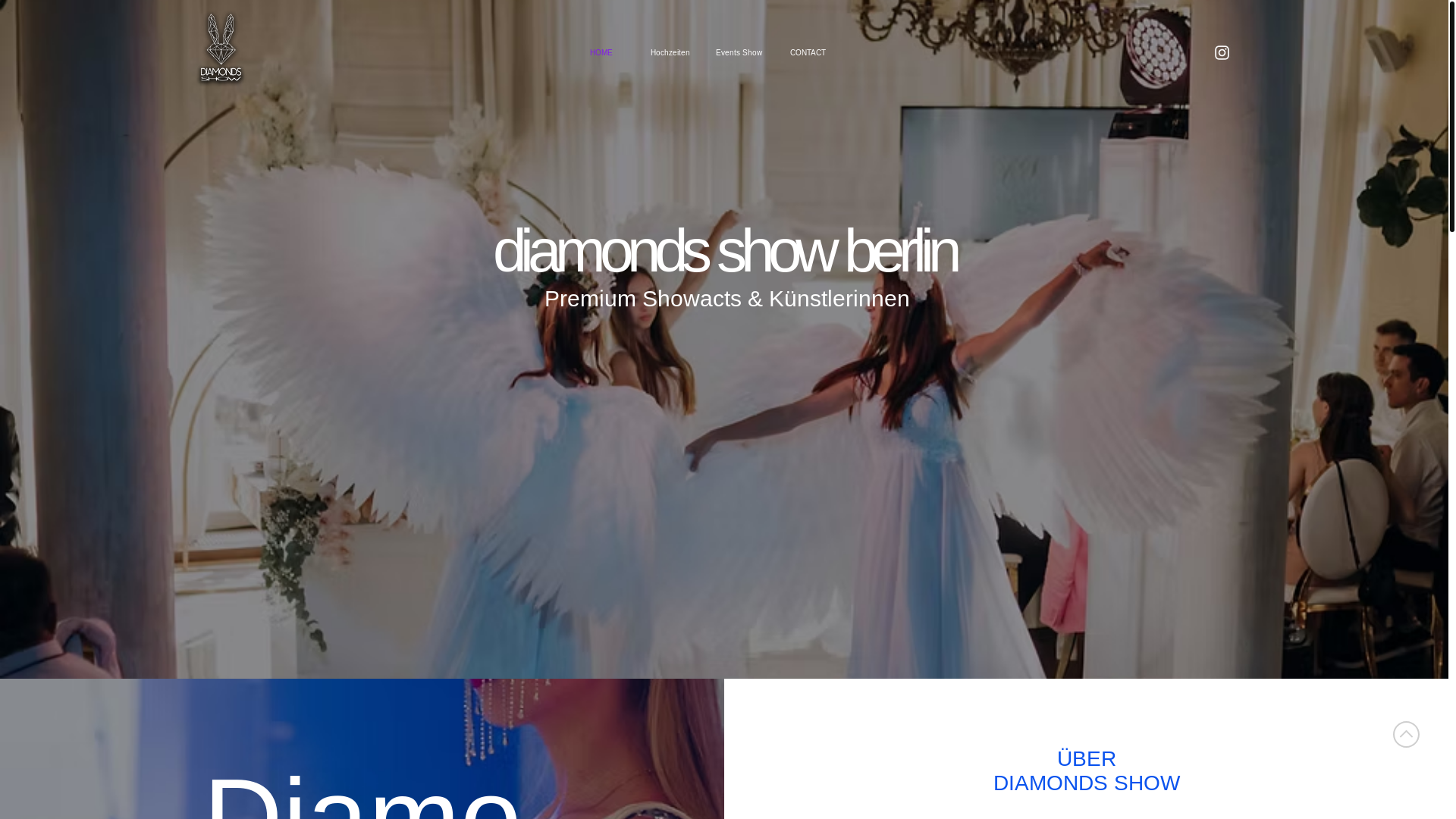 website screenshot of https://diamondsshow.de/