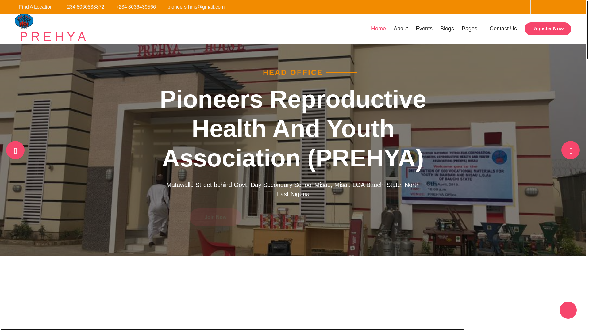 website screenshot of https://prehya.com/