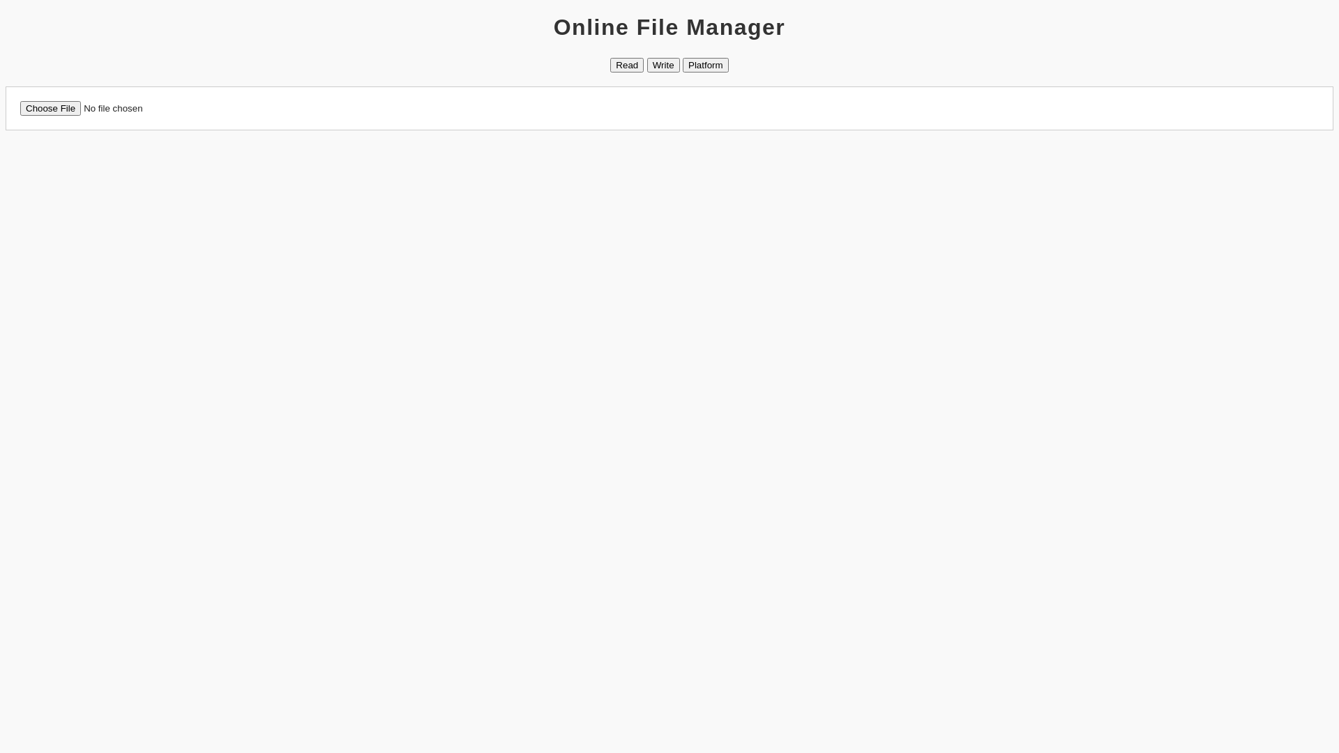 website screenshot of https://webfilemanager.pages.dev/