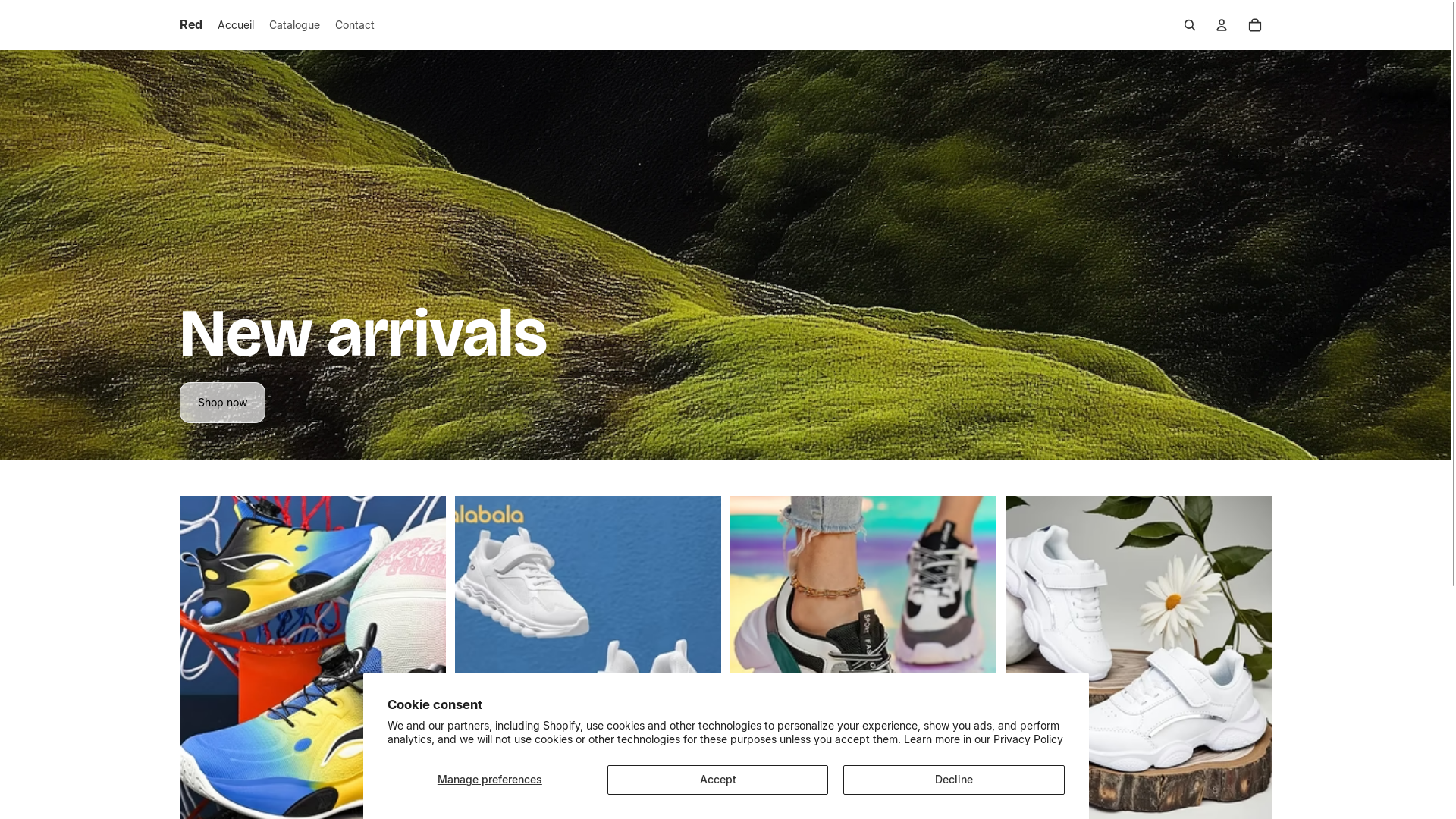 website screenshot of https://pecse.shop/