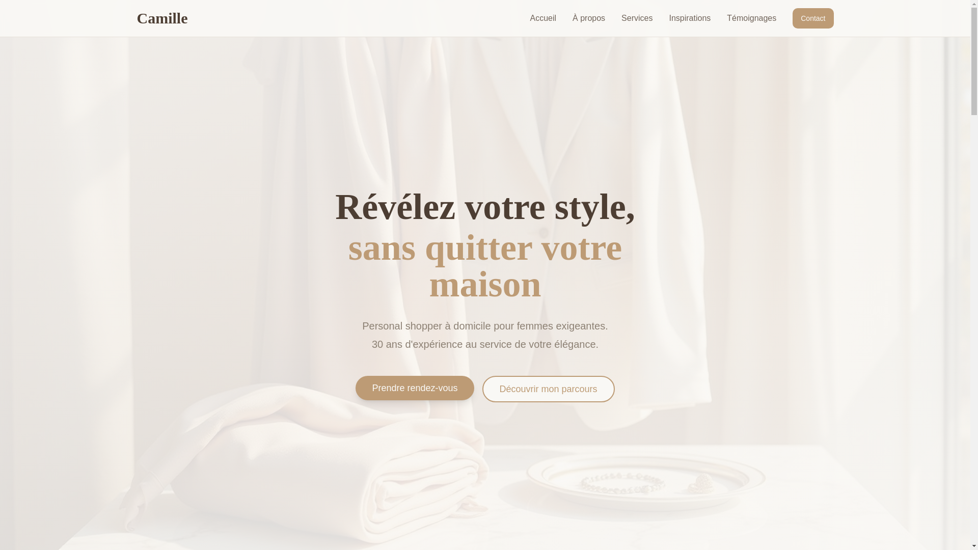 website screenshot of https://camille-kas.fr/