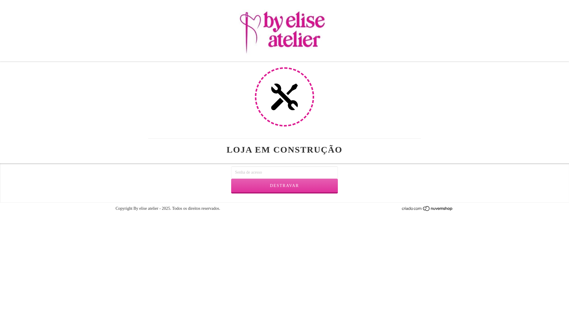 website screenshot of https://eliseatelier.com.br/