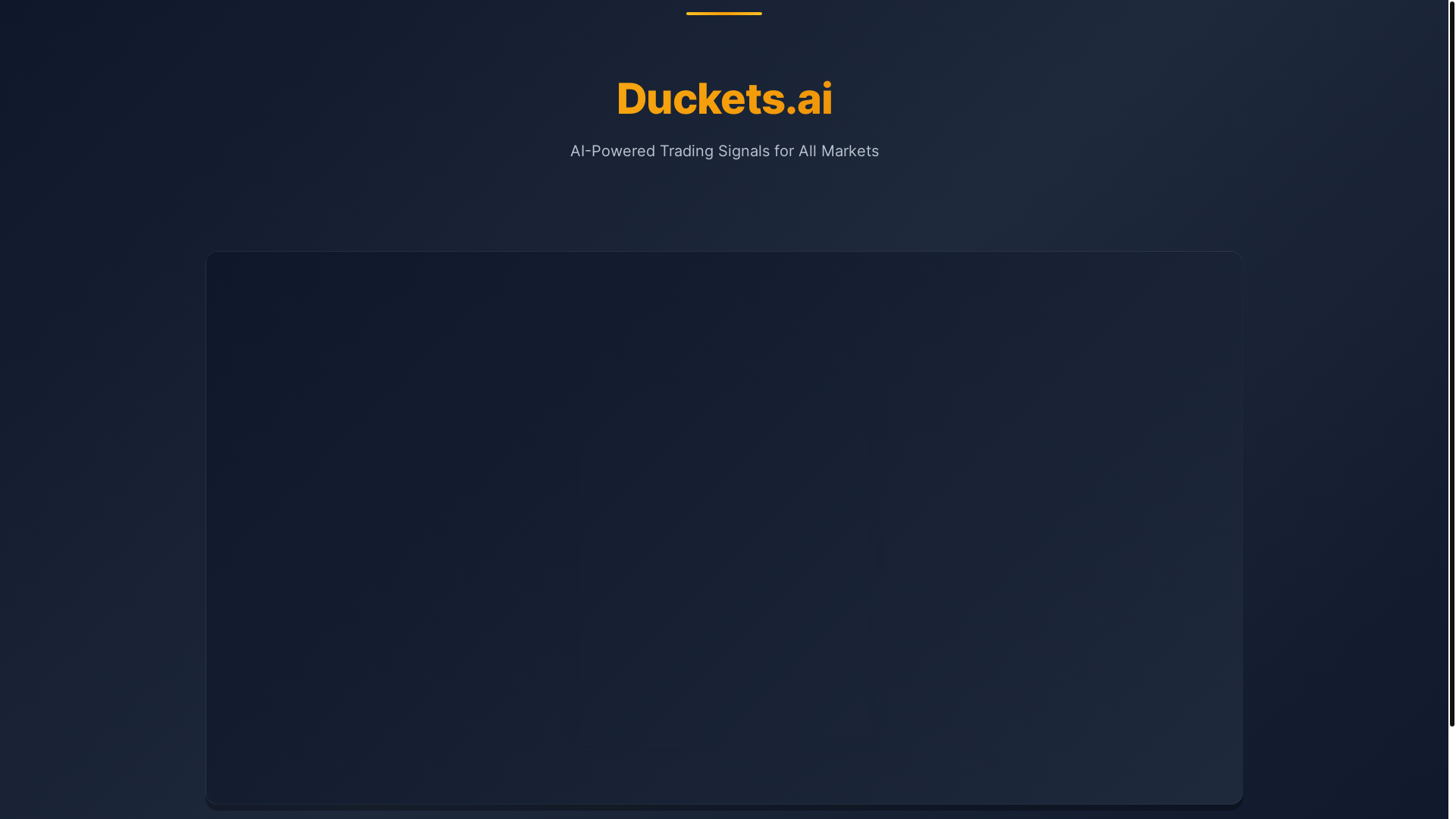 website screenshot of https://duckets.trade/