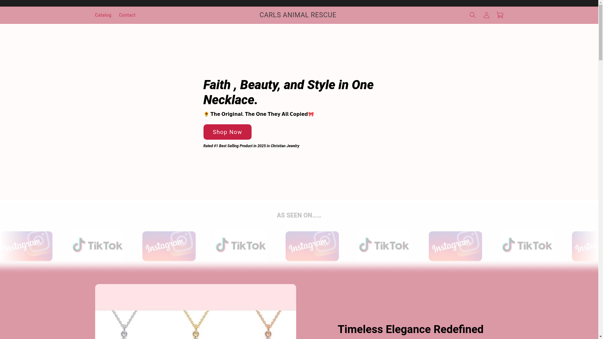 website screenshot of https://carlsanimalrescue.store/