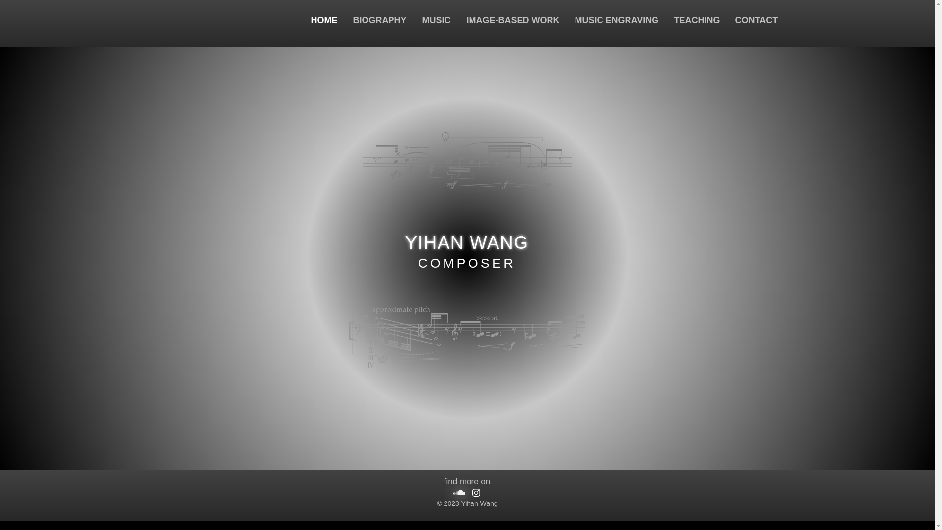 website screenshot of https://yihanwangcomposer.co.uk/