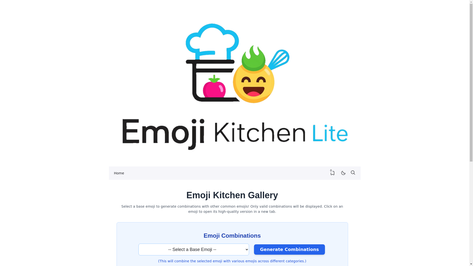 website screenshot of https://emojikitchenlite.dev/