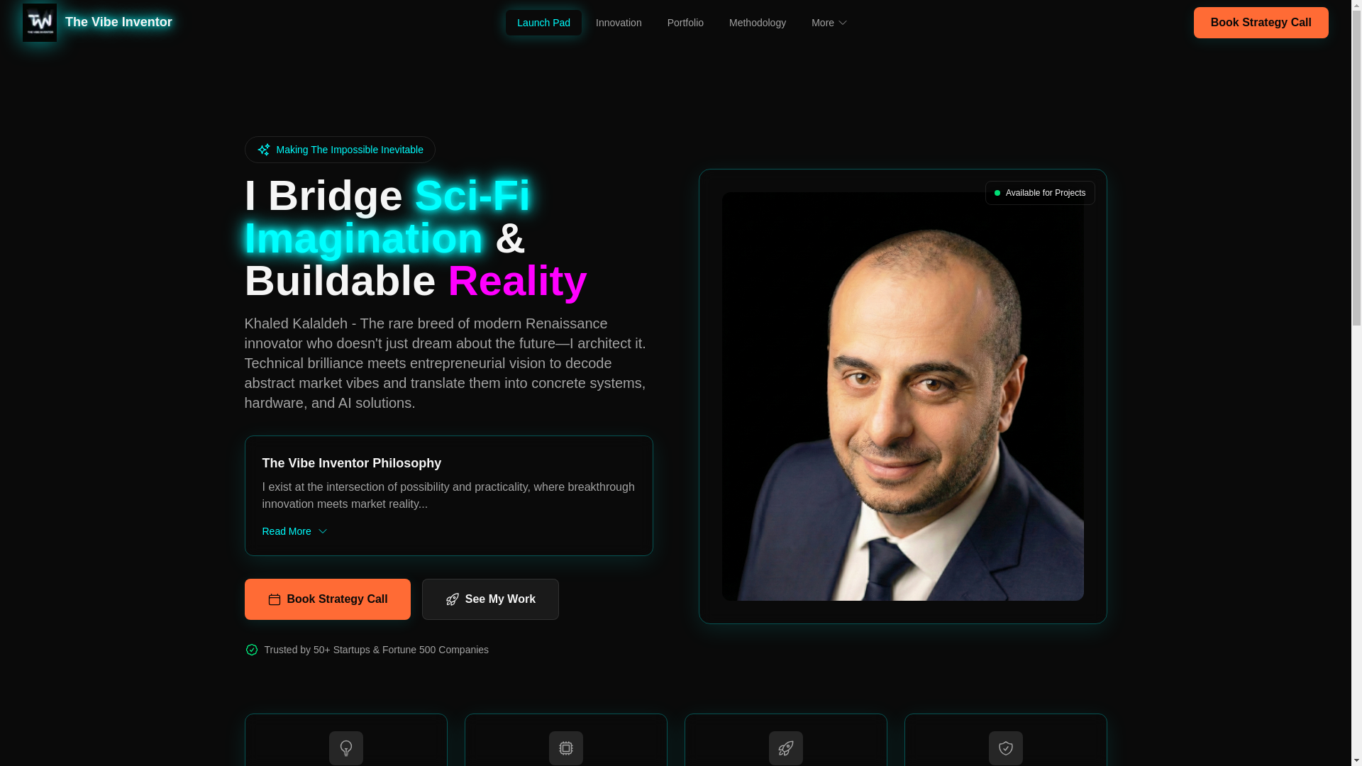 website screenshot of https://thevibeinventor.com/