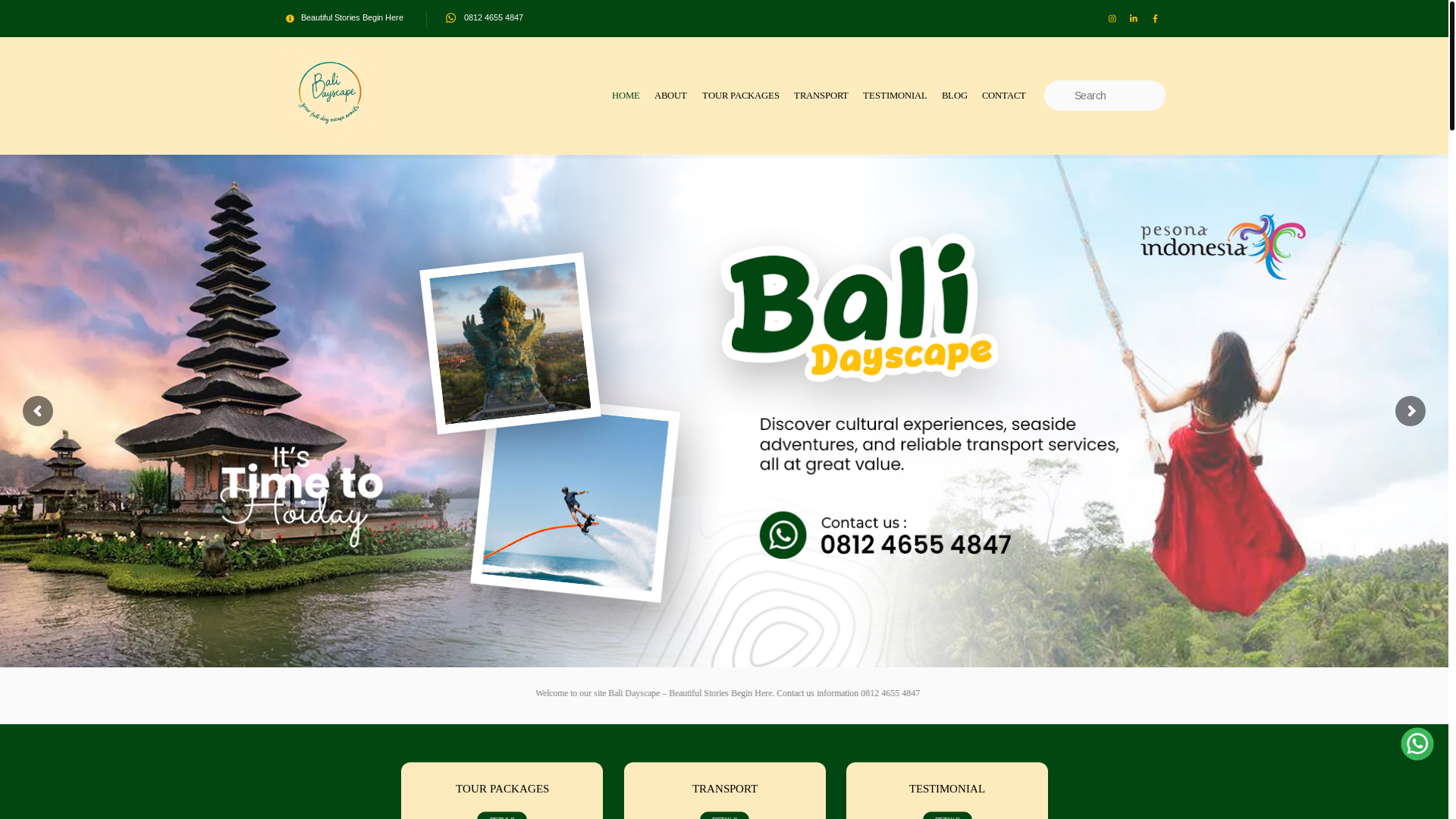website screenshot of https://balidayscape.com/