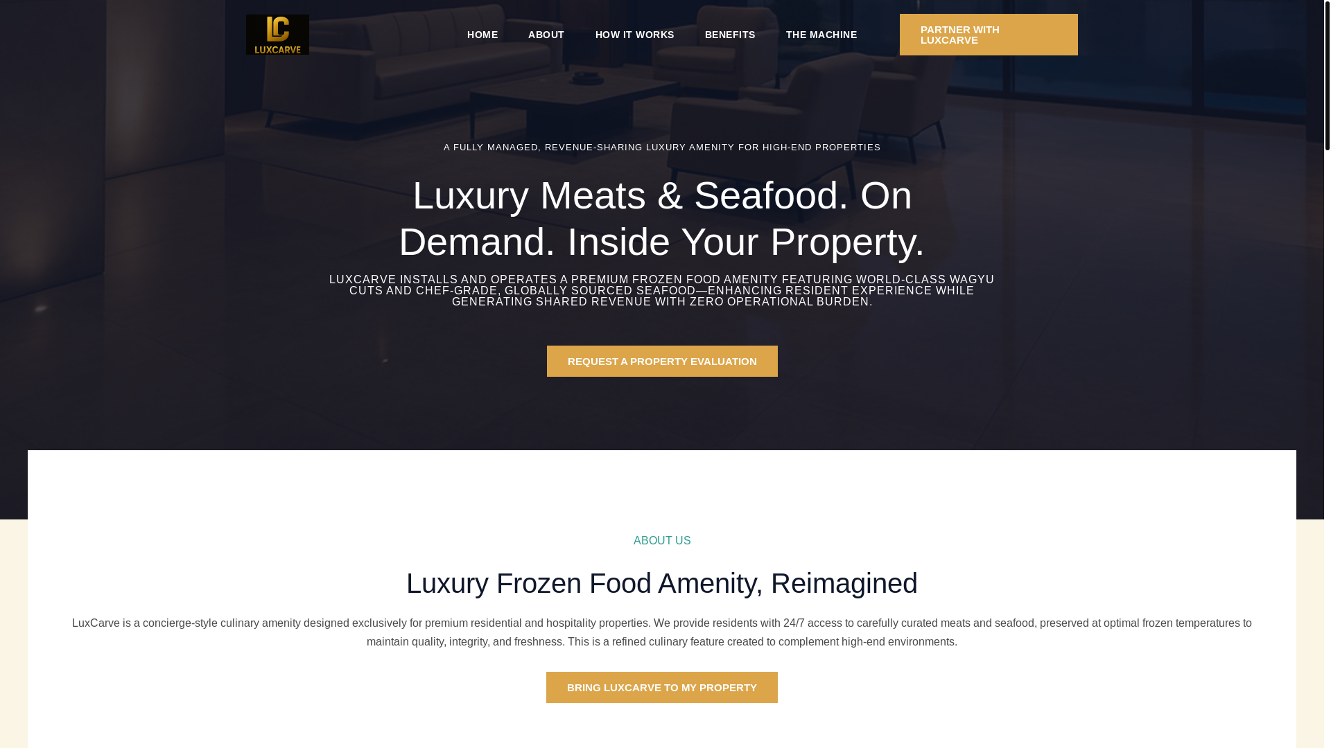 website screenshot of https://luxcarvehq.com/