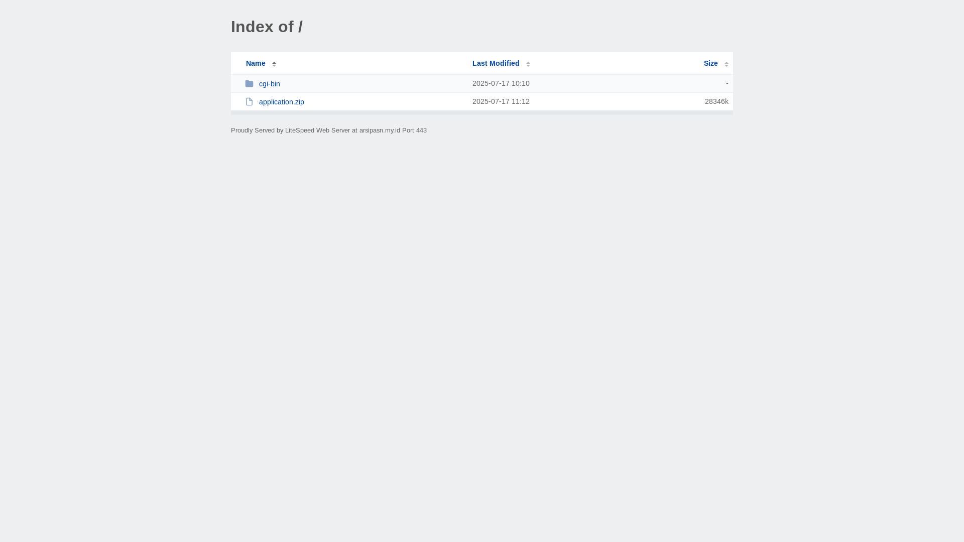 website screenshot of https://arsipasn.my.id/