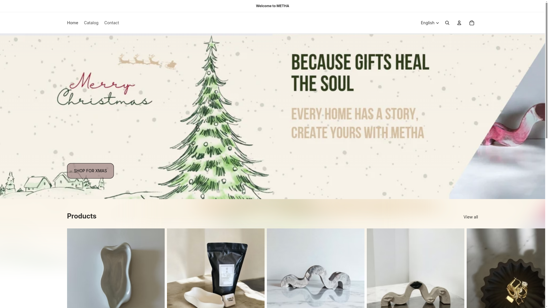 website screenshot of https://methahealing.com/