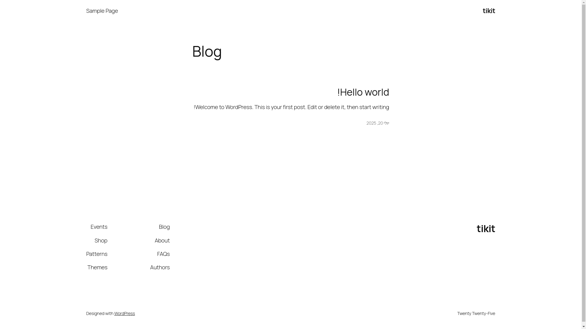 website screenshot of https://tikit.co.il/