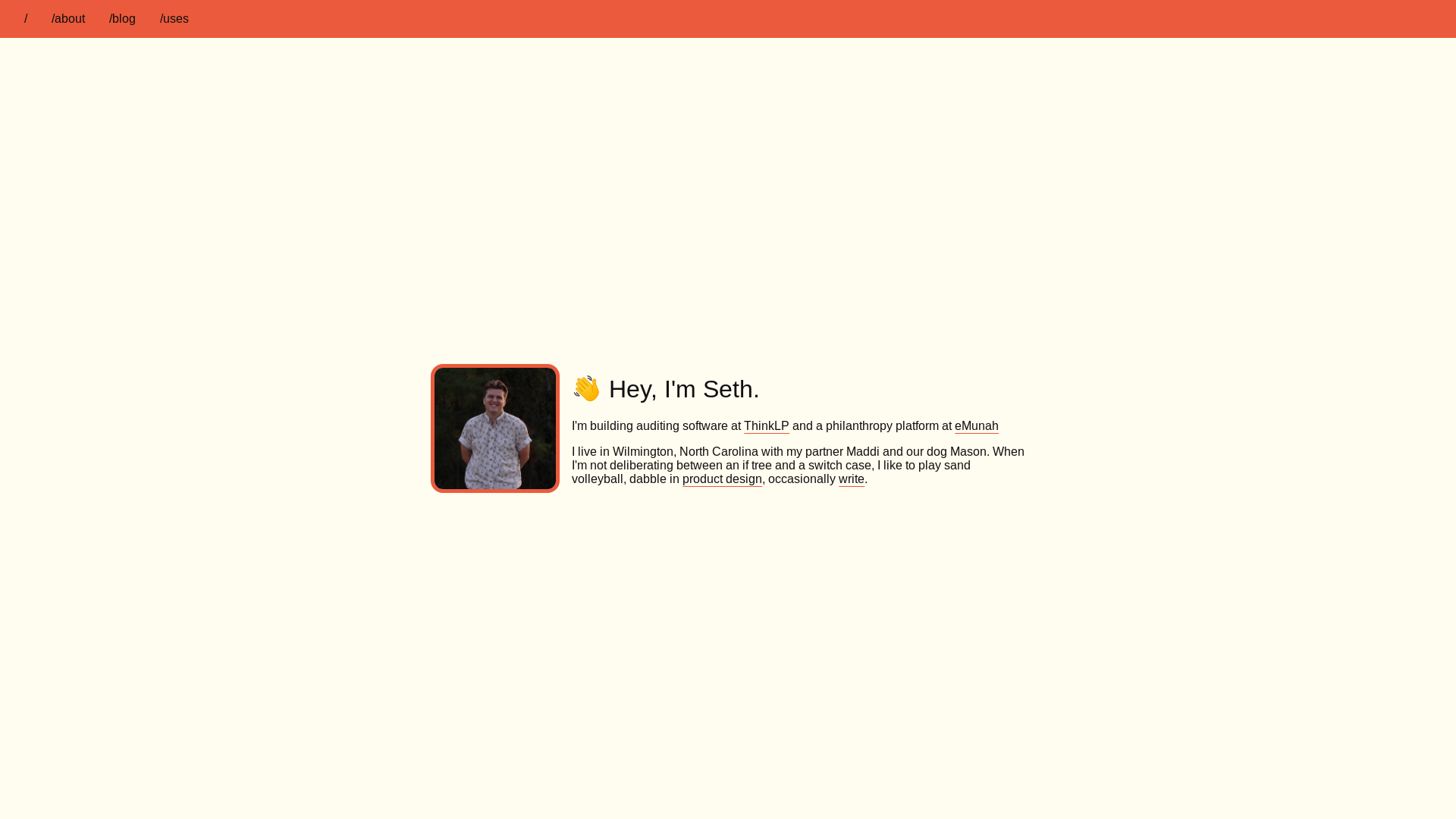 website screenshot of https://sethangell-com.pages.dev/