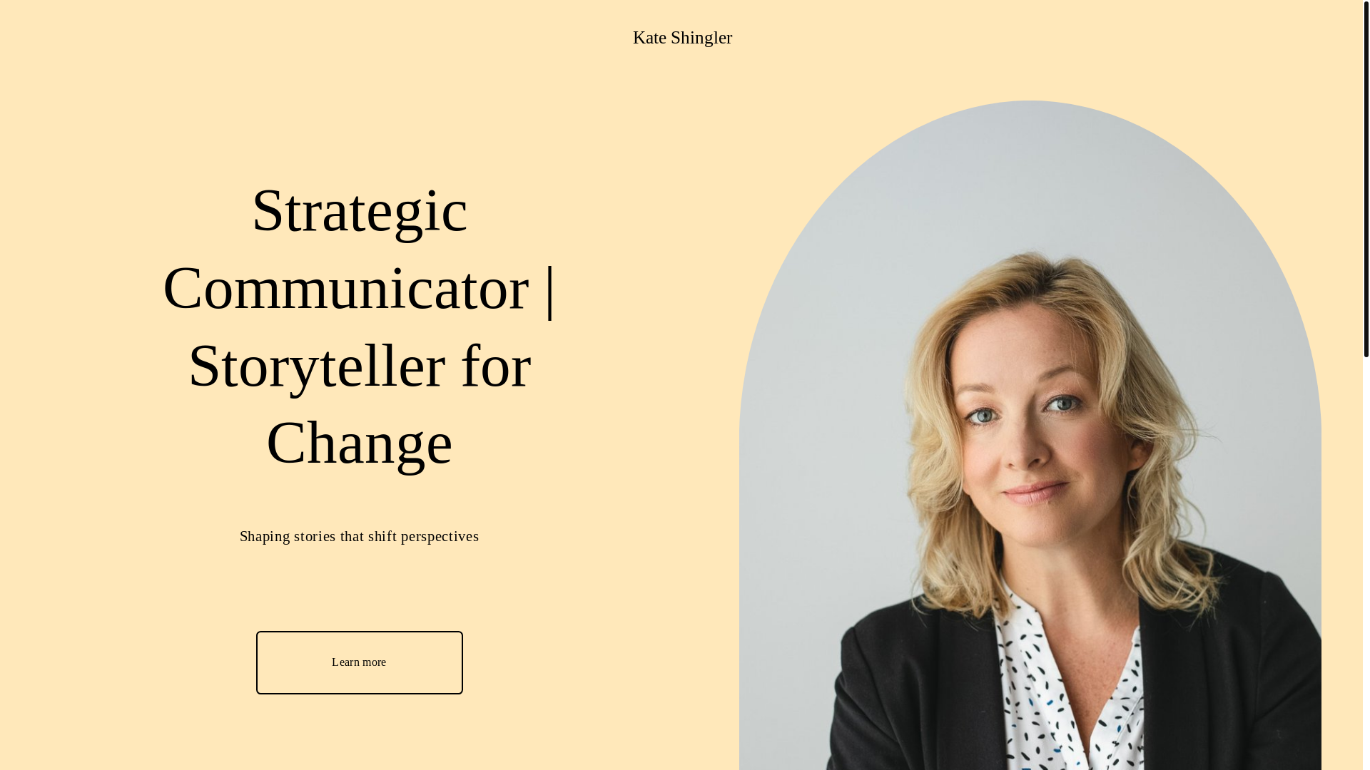 website screenshot of https://kateshingler.com/