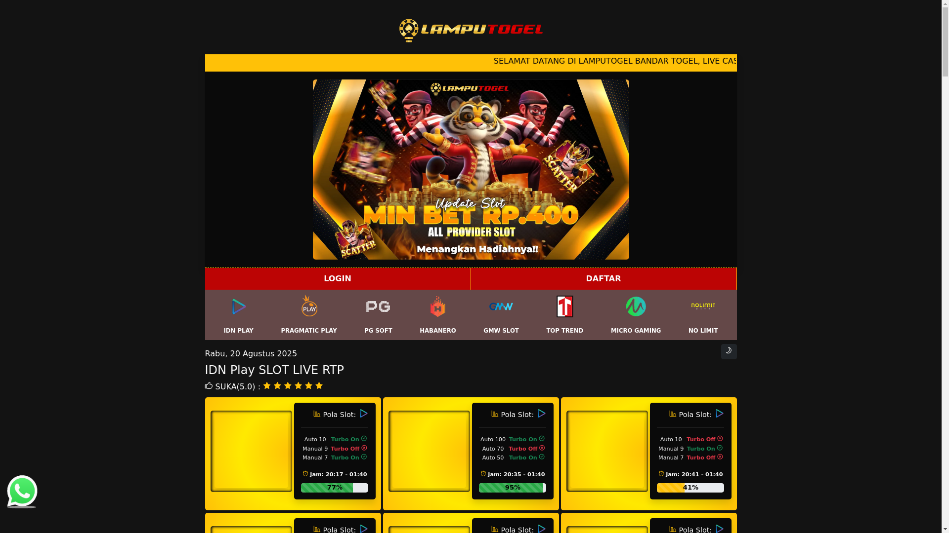 website screenshot of https://rtplampuajaib.pages.dev/