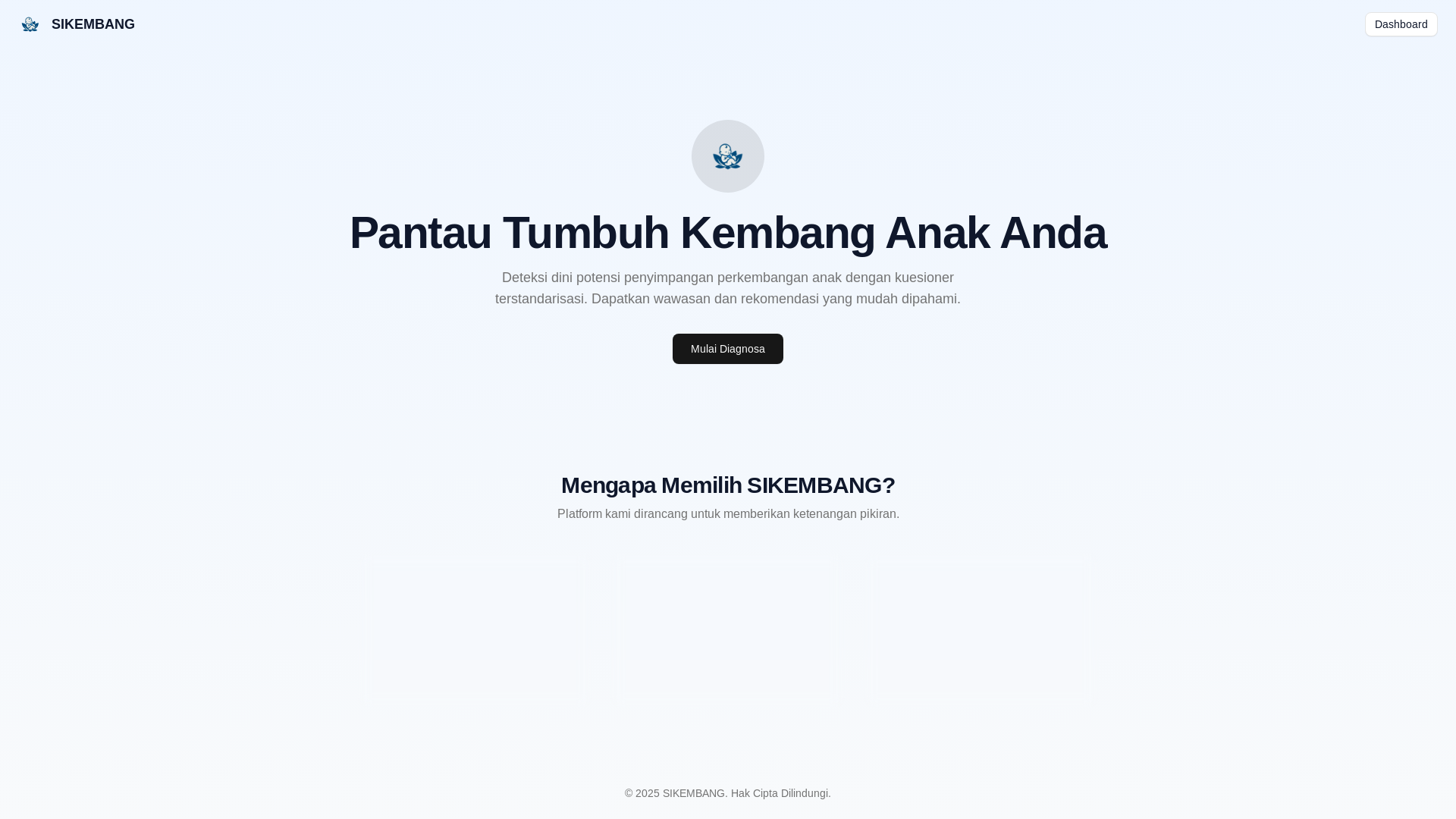 website screenshot of https://sikembang.site/