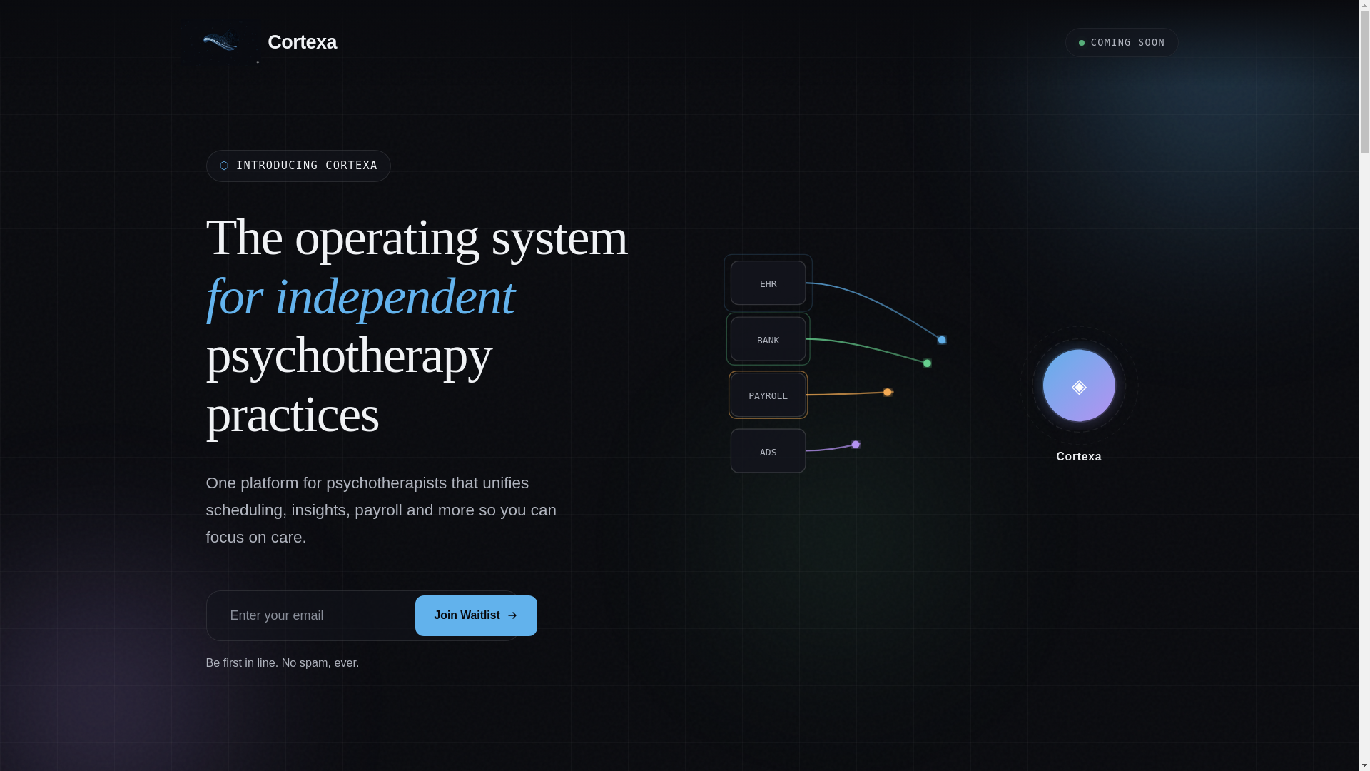 website screenshot of https://cortexa-lp-am.pages.dev/