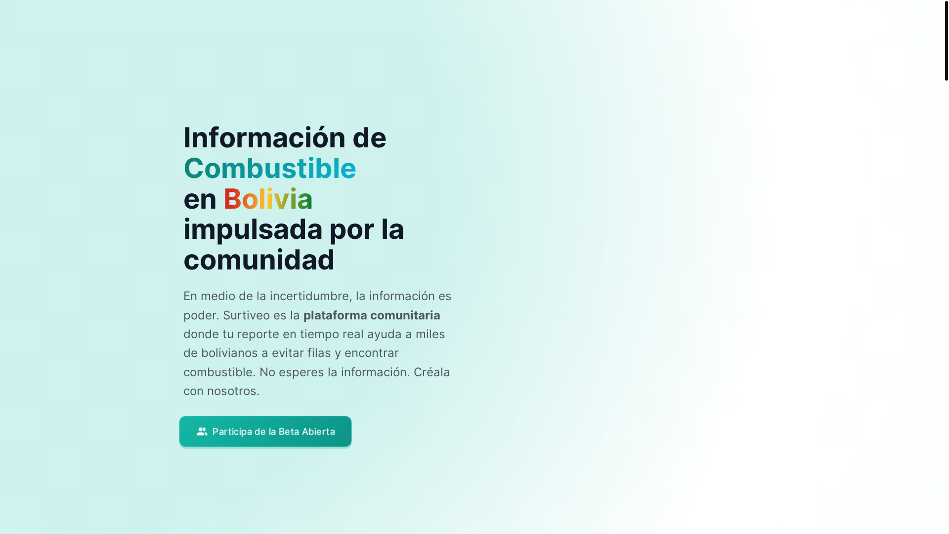 website screenshot of https://surtiveo-landing.pages.dev/