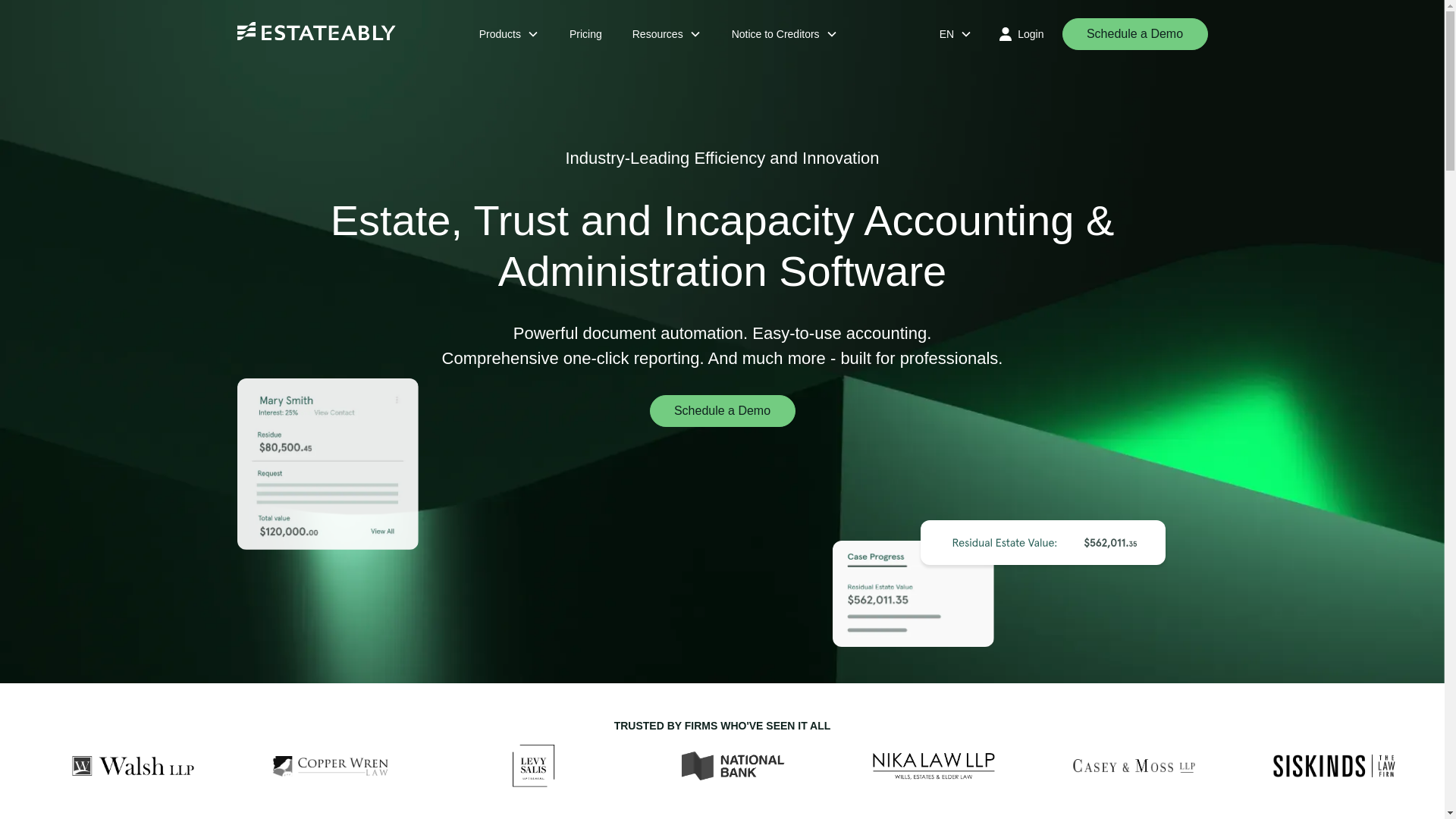 website screenshot of https://smartestateably.com/