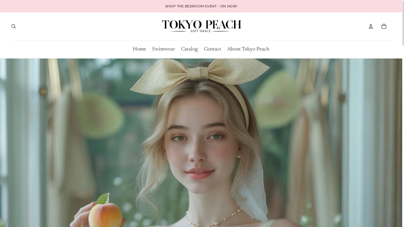 website screenshot of https://tokyopeach.ca/