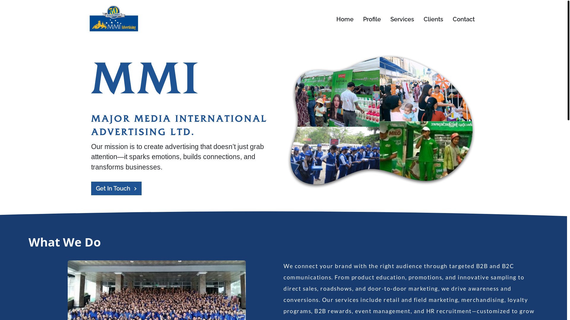 website screenshot of https://mmiadvertising.com/
