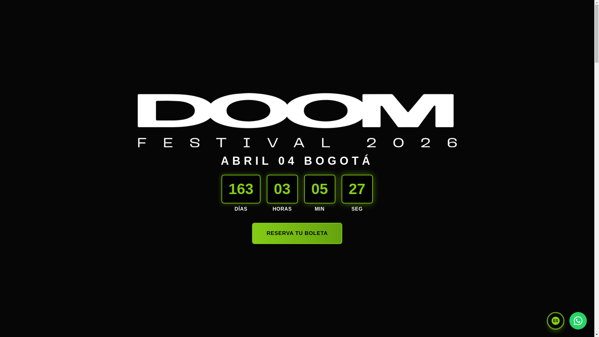 website screenshot of https://doomfestival.com/