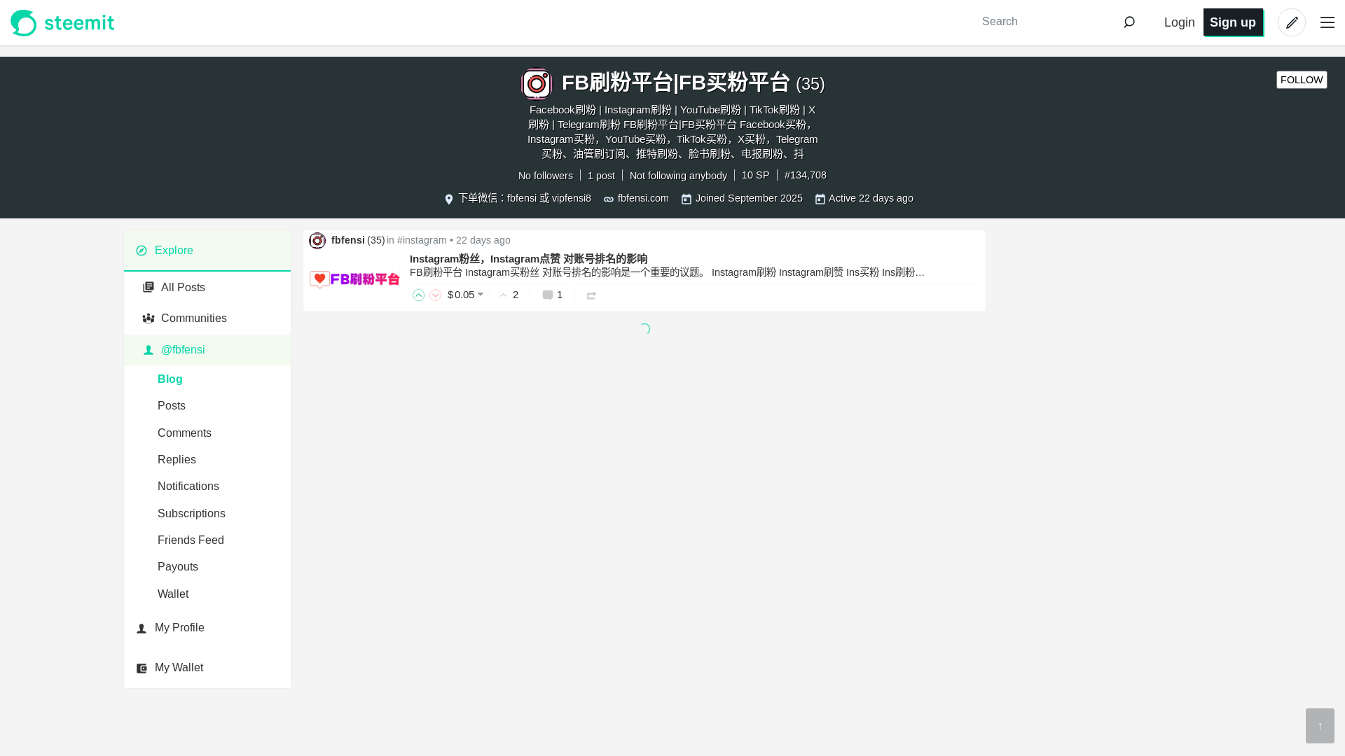 website screenshot of https://steemit.com/@fbfensi/