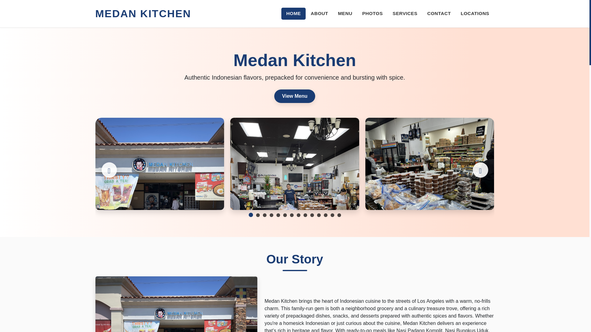 website screenshot of https://medan-kitchen-site.pages.dev/