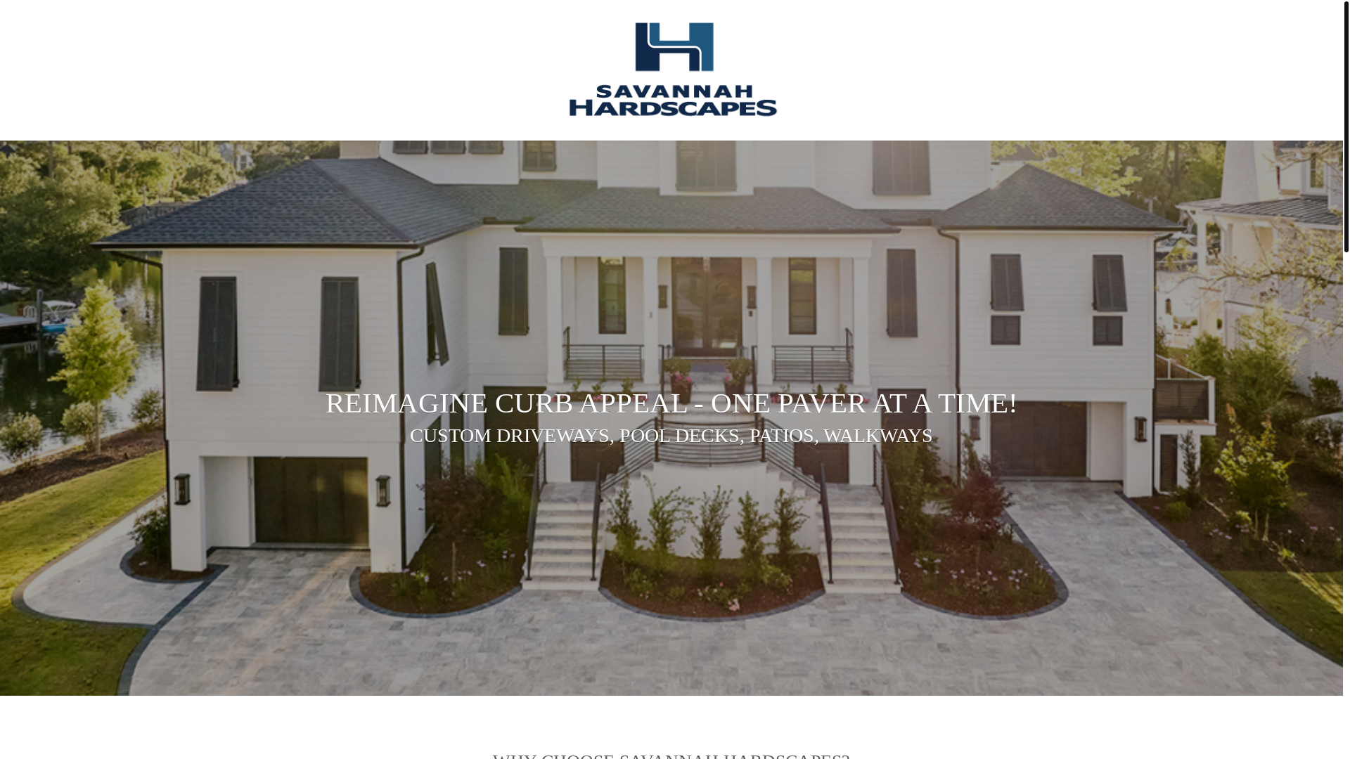website screenshot of https://savannah-hardscapes.com/