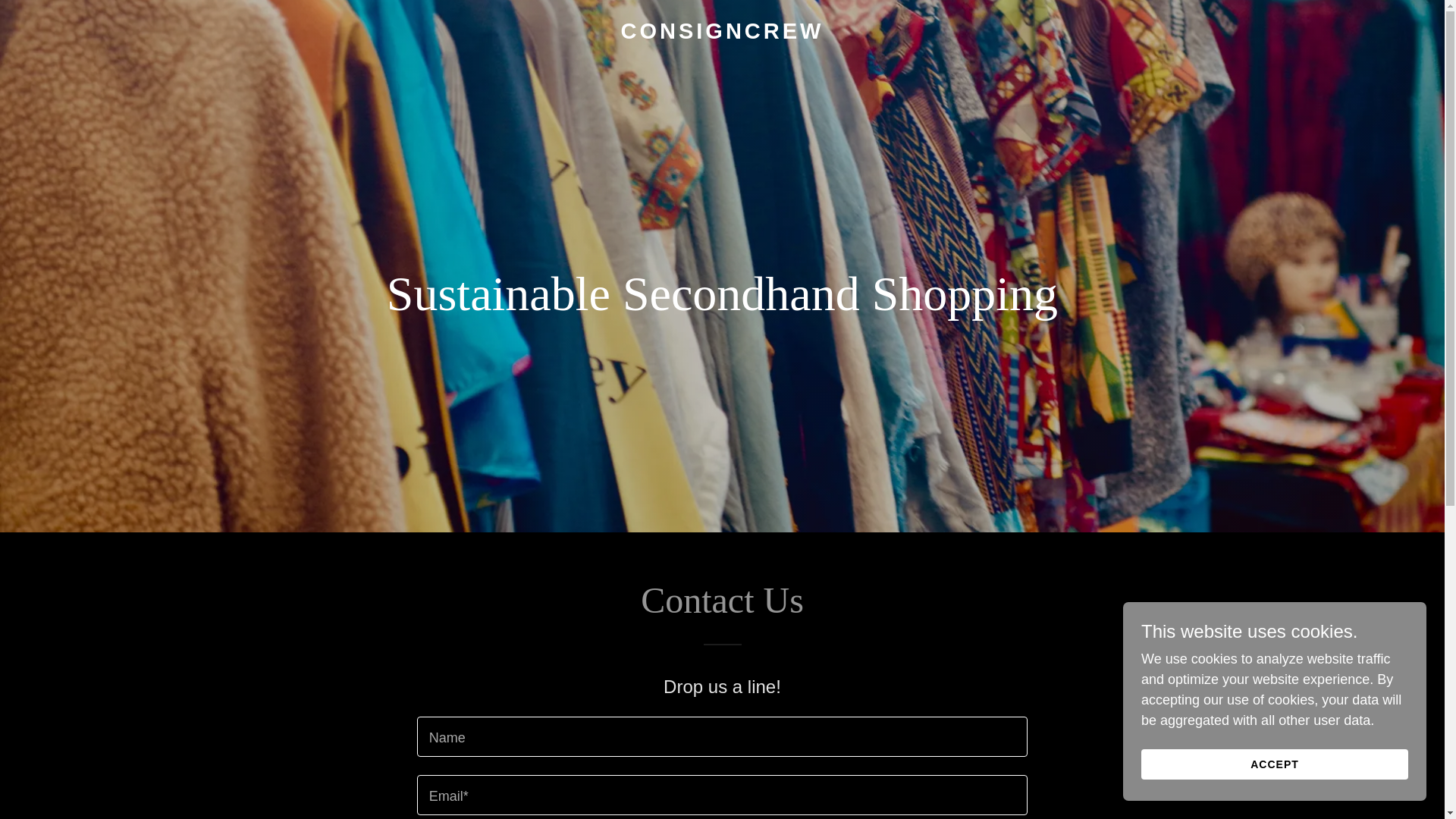 website screenshot of https://consigncrew.com/