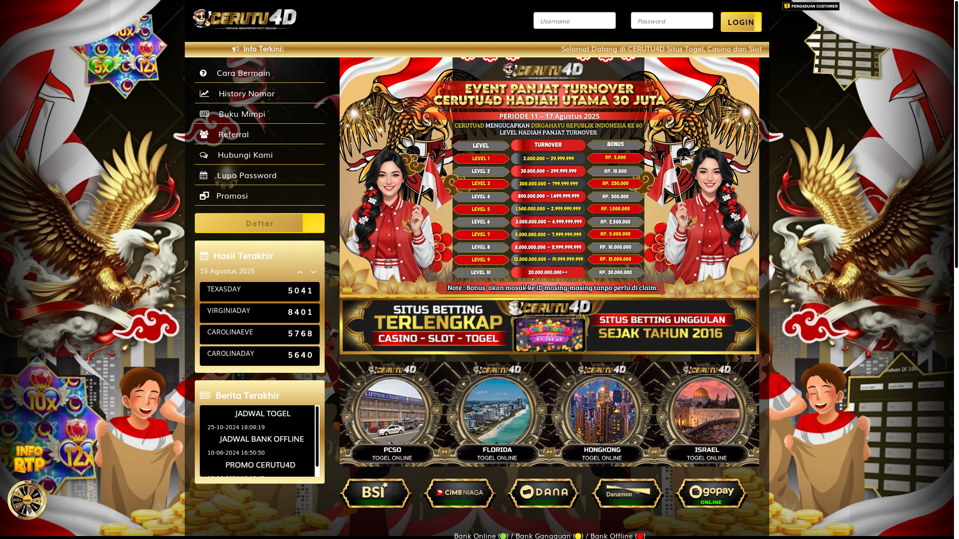 website screenshot of https://cerutumasuk.xyz/