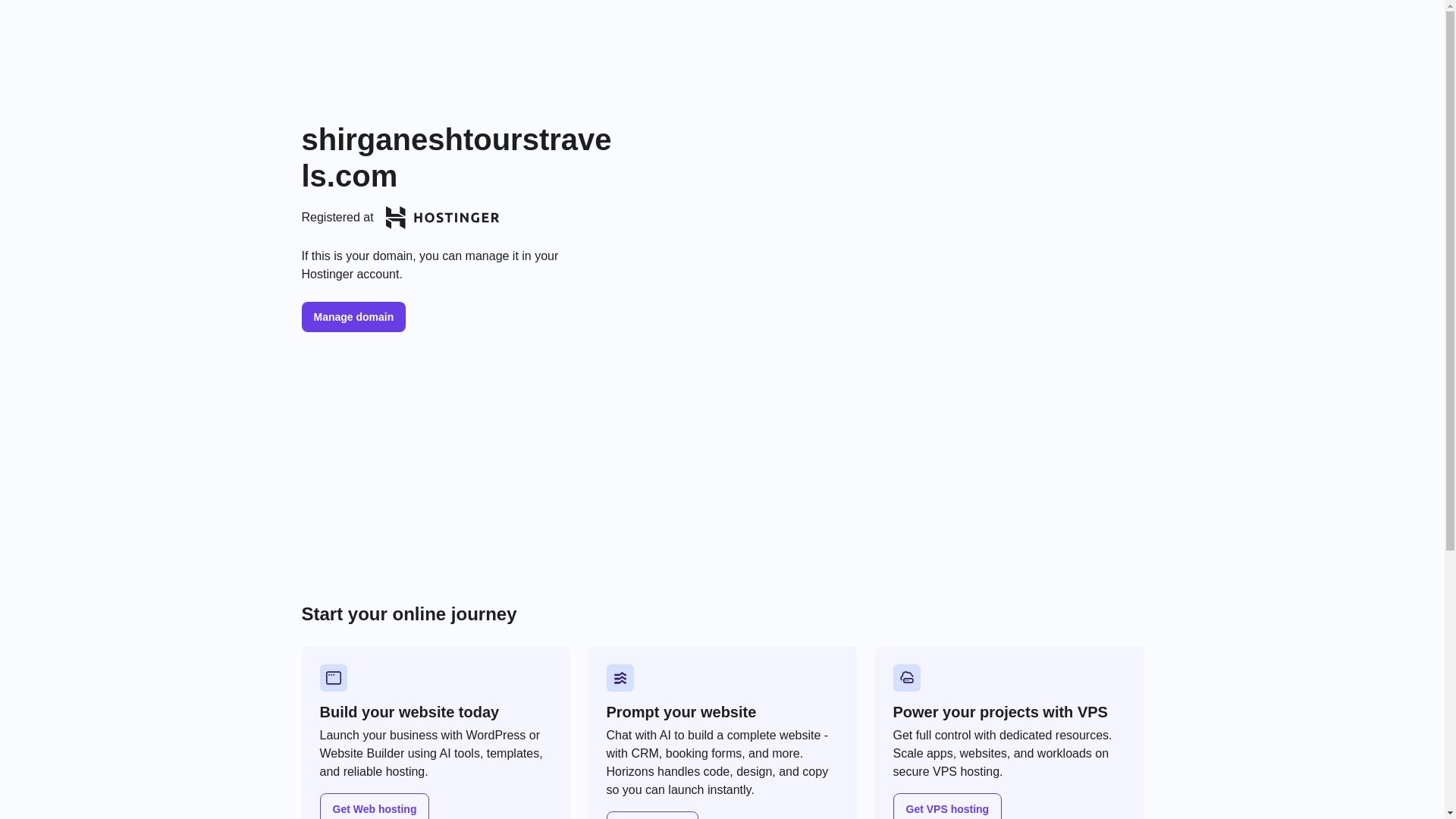 website screenshot of https://shirganeshtourstravels.com/